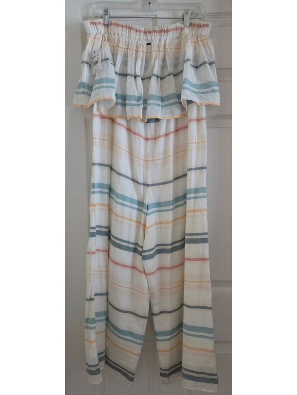 O'Neill Kenna Women's Striped Off-Shoulder Jumpsuit Size L